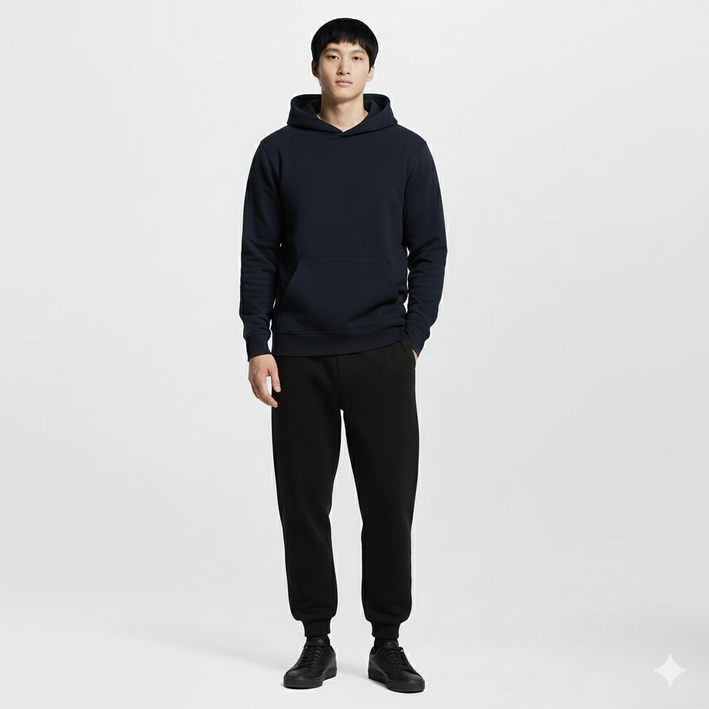 Cotton Hoodie with embroidery